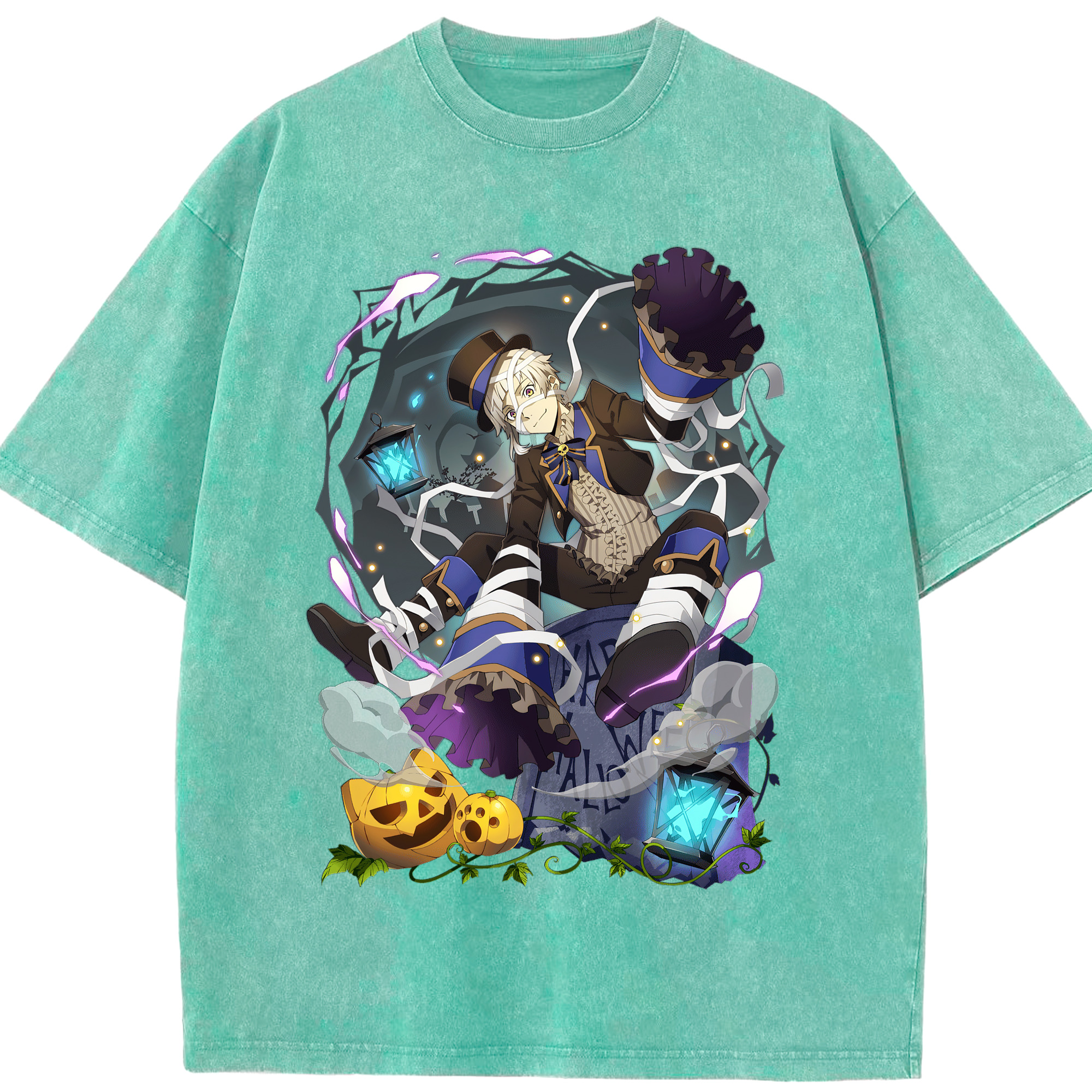 （画像用） 文豪ストレイドッグス Bungo Stray Dogs 綿100% ヴィンテージ風 半袖Tシャツ（フロントプリント）